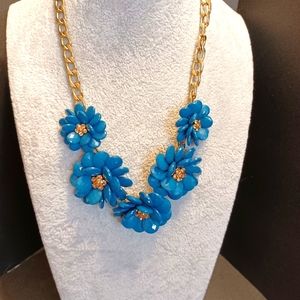 Necklace of Turquoise colored Flowers